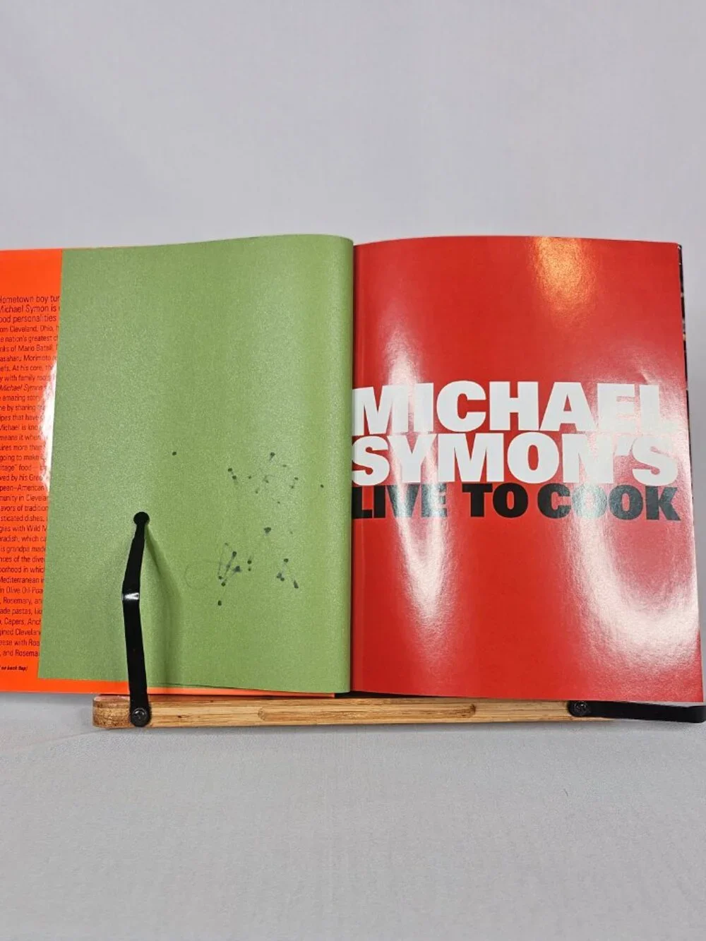 Signed Michael Symon Cookbook | Live to Cook | Autographed Hardcover